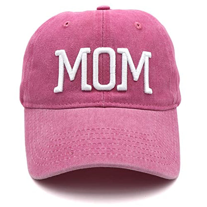 Mom and Dad Hats Fathers Day Mom Dad Gifts Hat Embroidered Adjustable Baseball Caps New Parents Gifts for Couples - color: Pink Mom Hat and Navy Blue Dad Hat