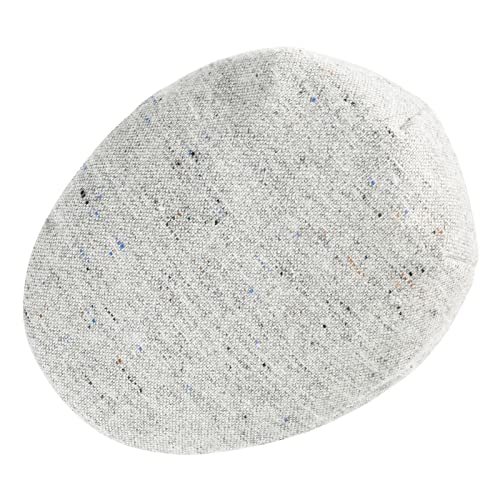 Toddler Wool Tweed Newsboy Cap - color: Flecked Light Grey, size: 6-8 Years