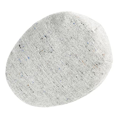 Toddler Wool Tweed Newsboy Cap - color: Flecked Light Grey, size: 6-8 Years