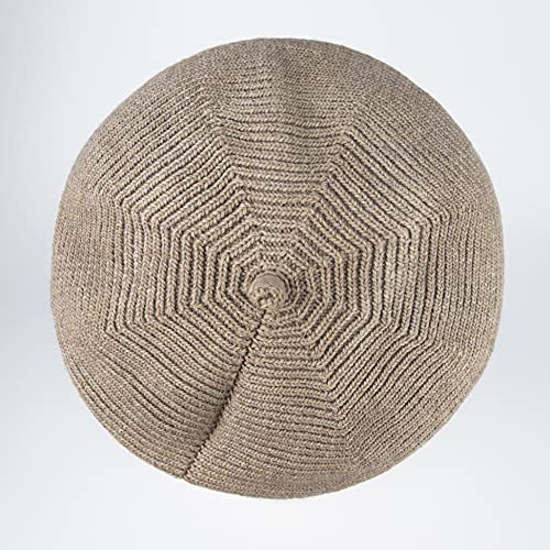 French Style Beret Hat for Women Winter Fall Knit Artist Hats Classic Solid Color Beanie Hat - color: Khaki