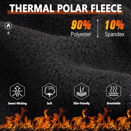 HASAGEI Winter Thermal Skull Cap for Men Windproof Helmet Liner with Full Ear Coverage & Eyewear Slots, Cycling Motorcycle - color: Grey+grey