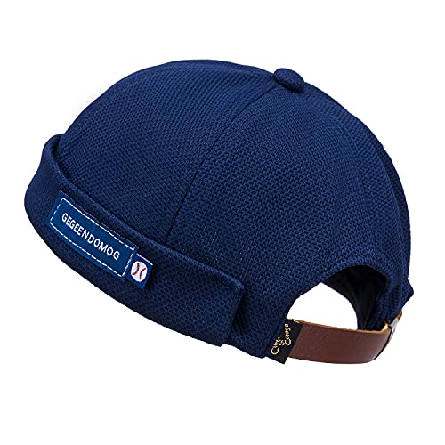 CLAPE Watch Cap Work Beanie Corduroy Docker Leon Brimless Hat Rolled Cuff Harbour Hat - color: Ct18-navy Blue