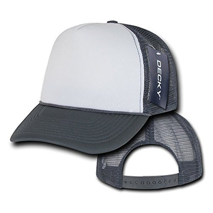 DECKY Two Tone Foam Trucker Cap, Charcoal, One Size
