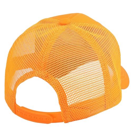 Falari Trucker Hat Baseball Cap Structured Plain Design 6 Panel, Adjustable Size - color: 1pk Gold