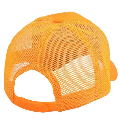 Falari Trucker Hat Baseball Cap Structured Plain Design 6 Panel, Adjustable Size - color: 1pk Gold