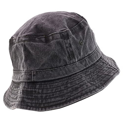 Armycrew XXL Oversize Pigment Dyed Washed Bucket Hat Fits Upto 3XL - color: Black, size: X-Large-XX-Large