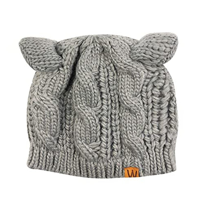 allydrew Winter Thick Knit Beanie Slouchy Beanie for Men & Women - color: Gray