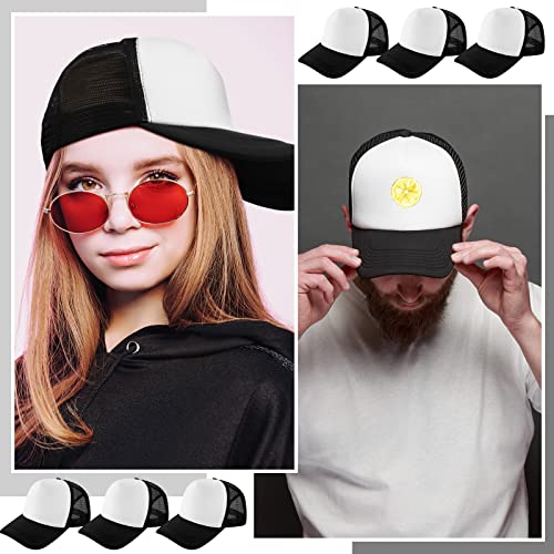 Hercicy 40 Pack Blank Trucker Hat Bulk - color: Black and White