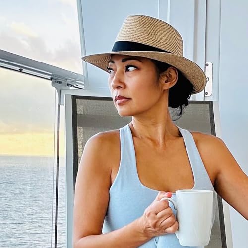 Women's Beach Fedora, Petite, Packable, UPF 50+, Adjustable - color: Beige