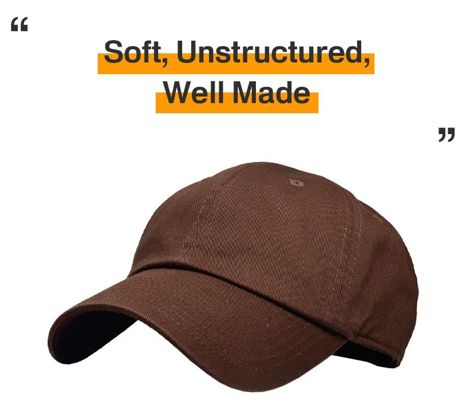 KBETHOS® Classic Washed Cotton Baseball Cap - color: Brown