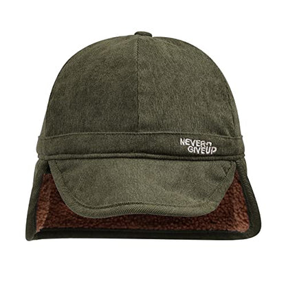 CLAPE Russian Trapper Ushanka Hat Eskimo Warm Pilot Cap Hats Earflaps Baseball Cap Visor Dad Hat for Outdoor Skiing - color: Dj05-green