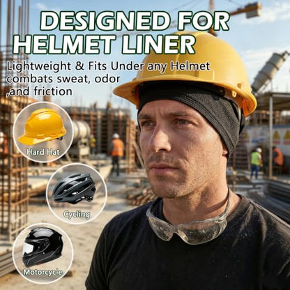 2 Pack Cooling Skull Cap for Men Women, 3D Mesh Sweat Wicking Beanie - color: Black+green