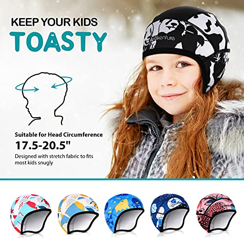 Hikenture Kids Skull Cap Helmet Liner Winter Hat for Boys and Girls Beanie Ski Hat with Thermal Fleece for Snow Sports… - color: Panda
