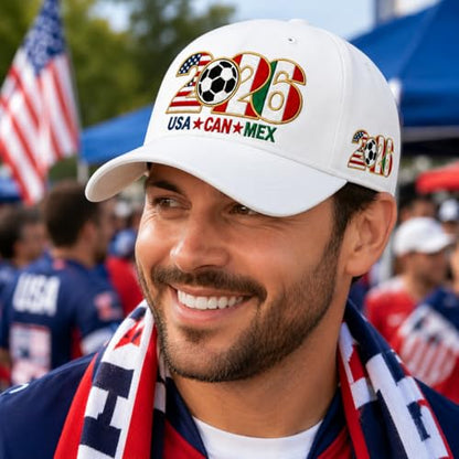 Embroidered Trucker hat for Women Men Baseball Hat Adjustable Unisex Cotton for Soccer Supporters - color: White