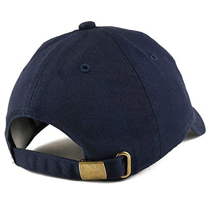 Trendy Apparel Shop Salty Embroidered Solid Adjustable Unstructured Dad Hat - color: Navy