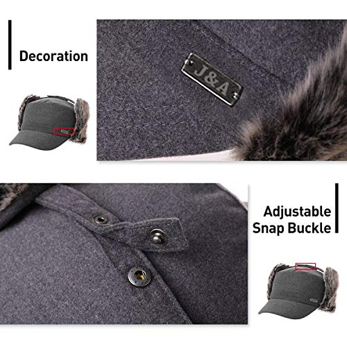 Jeff & Aimy Unisex Winter Earflap Trapper Hunting Ski Hat Baseball Cap 54-62CM - color: 99707#olivegreen, size: Medium