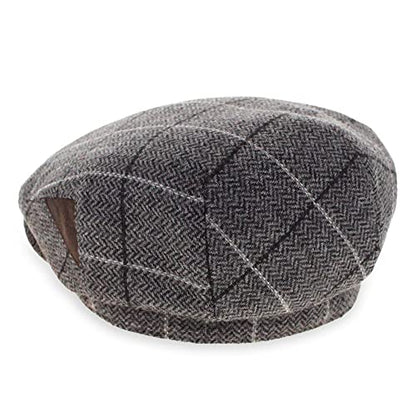 Belfry Wool Blend Tweed Flat Caps Mens Womens 5 Colors - color: Jakegrey, size: Small