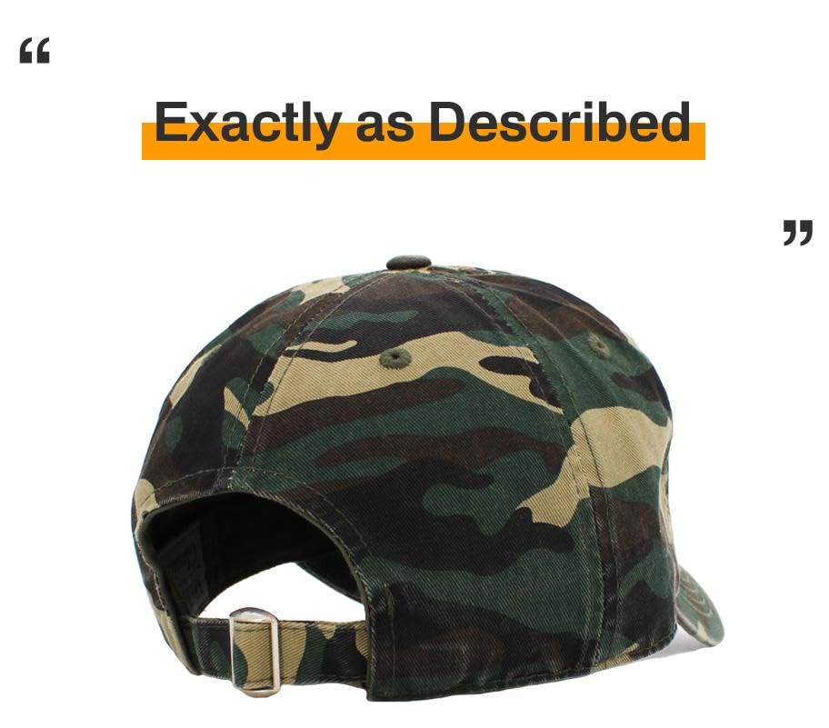 KBETHOS® Classic Washed Cotton Baseball Cap - color: Camo