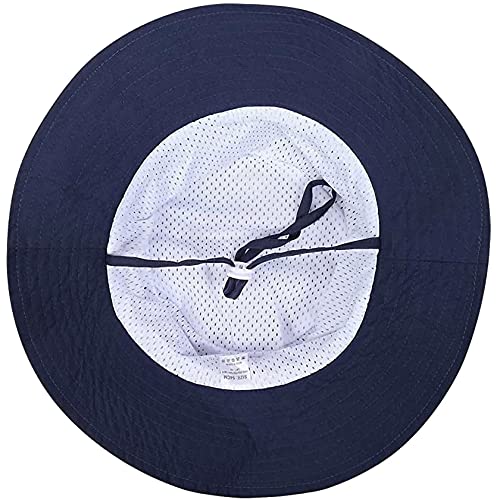 55cube Baby & Toddler Sun Hat UPF 50+ Bucket Hat with Chin Strap - color: 1pack Navy, size: 0-6 Months
