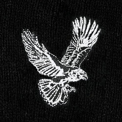 Black Beanie Hat for Men Women Embroidered Knit Winter Beanies Cap - color: Bird