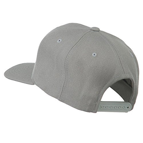 Old English K Embroidered Flat Bill Cap - color: Silver