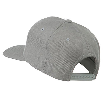 Old English K Embroidered Flat Bill Cap - color: Silver