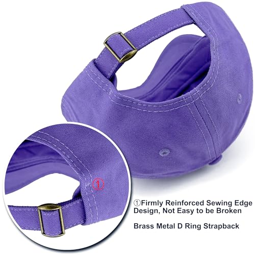 Loneshark Short Brim Baseball Cap for Running Small Bill Umpire Hat - color: Purple