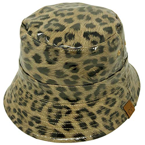 C.C Rain Waterproof Bucket Boonie Bush Fisherman Hiking Wide Brim Cap Hat - color: Leopard/Dk. Beige