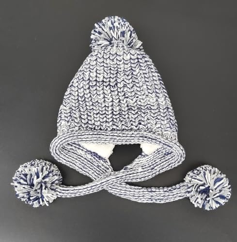 HUAMULAN Women Winter Sherpa Knit Beanie Hat Fleece Lined Ear Flaps - color: Gray