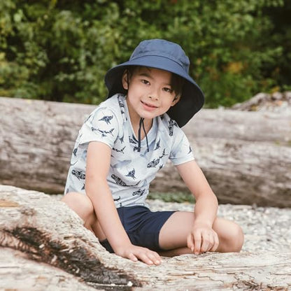 JAN & JUL 50+ UPF Quick-Dry Sun-Hats for Boys - color: Dark Navy, size: 0-6 Months