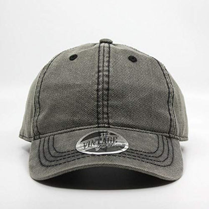 Heavy Washed Coated Canvas Wax-Look Adjustable Low Profile Men Women Baseball Cap - color: Gray