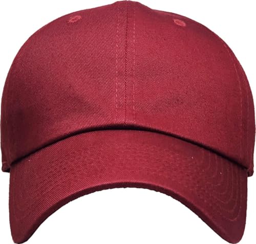 KBETHOS® Classic Washed Cotton Baseball Cap - color: Burgundy