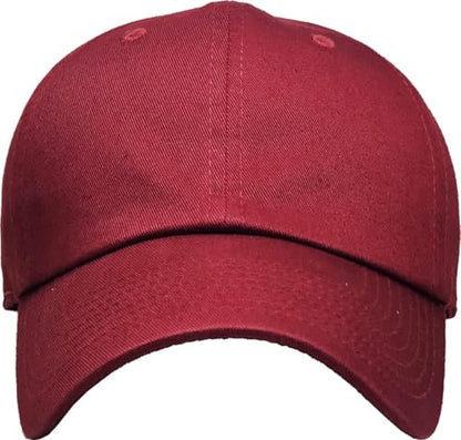 KBETHOS® Classic Washed Cotton Baseball Cap - color: Burgundy