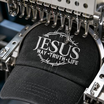 Man of God Husband Dad Embroidered Hat Camping Caps for Women - color: Jesus Way Truths Life 33