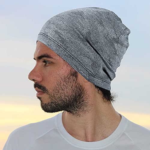 WTACTFUL Cooling Breathable Skull Cap Men Women, Sweat Wicking 1-2-4 Pack - color: 1 Piece - Linen Gray