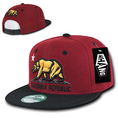 Whang Snapbacks - color: Cardinal/Black