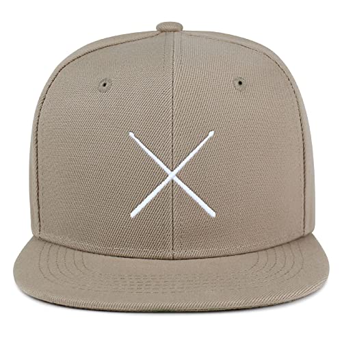 JPAK Drum Stick Hip-Hop Snapback Hat Embroidered Baseball Cap Drummer - color: 01. Khaki