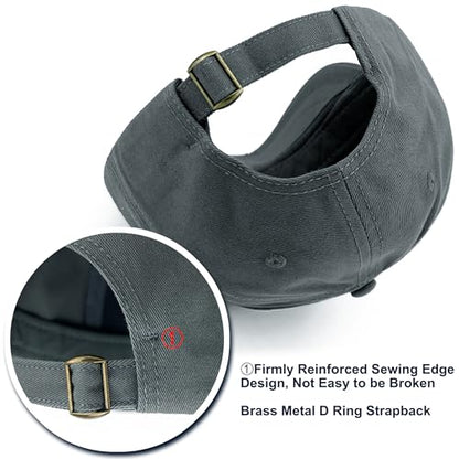 Loneshark Short Brim Baseball Hat for Running Small Bill Umpire Cap - color: Grey