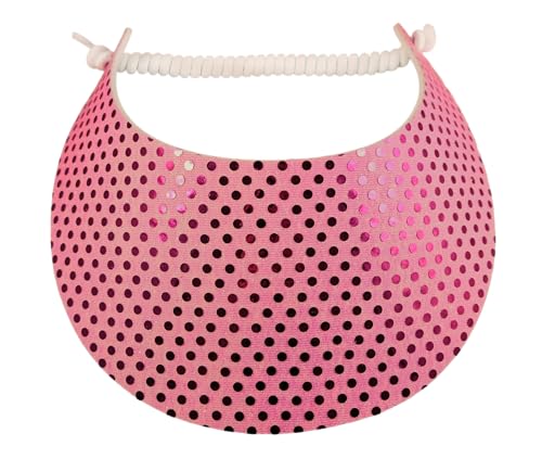 Lightweight Foam Visor Hat with Coil, Comfortable, No Headache, Made in USA - color: Bubblegum Pink