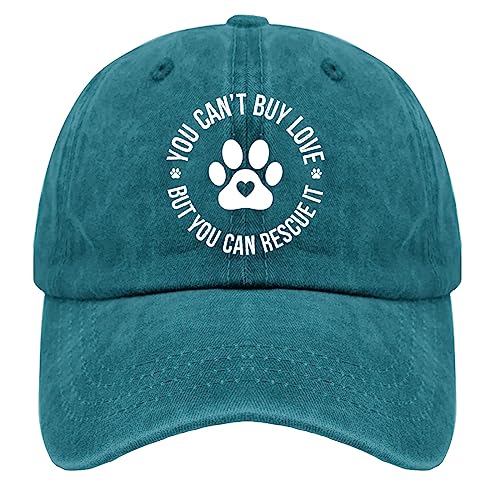 Funny Dogs Lover Caps Dad Hat, Graphic Dad Hats for Women - color: Cyan Blue