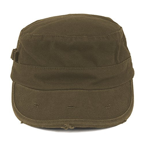 ARMYCREW Washed Cotton Army BDU Style Fitted Military Cap - color: Olive, size: Small-Medium