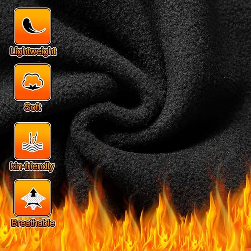 Eurzom 4 Pcs Winter Fleece Balaclava Face Mask - color: Black