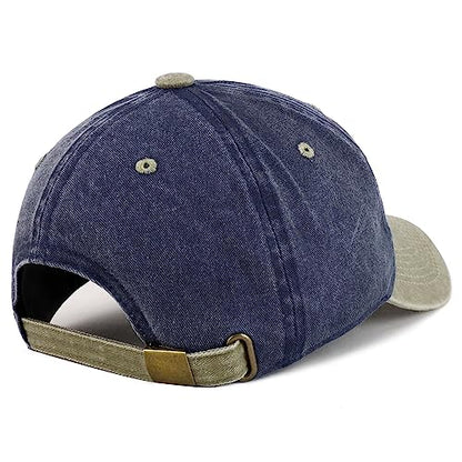 Trendy Apparel Shop Dachshund Embroidered Dog Theme Low Profile Dad Hat Cotton Cap - color: Navy Khaki