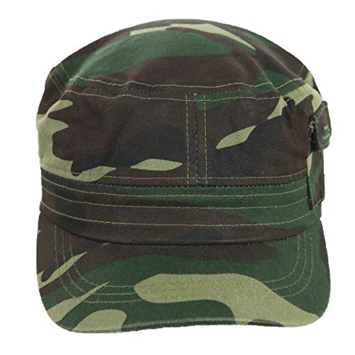 Baseball Cap Plain Pocket Cadet Patrol Military Hats Camo Army Caps Fashion - color: Woodland Camo