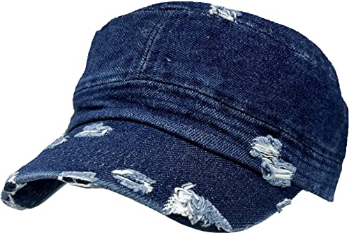 Funky Junque Vintage Newsboy Cap, Women's Cadet Cabbie Hat - color: Deep Dark Denim
