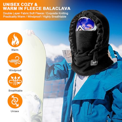 Balaclava Ski Mask Balaclava Face Mask for Men Women Winter PasamontañAs Hombre - color: Black