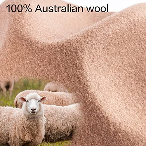 Felt Wide Brim Fedora Hats for Women Men, with Band Belt Buckle, Adjustable - color: 013 Camel