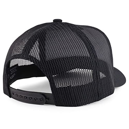 Trendy Apparel Shop KansasCity Est.1960 Embroidered 5 Panel Snapback Trucker Cap - color: Black