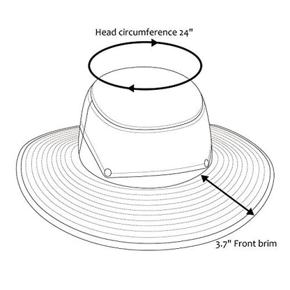 Men Safari Sun Hat Wide Brim Boonie Fishing Cap with Adjustable Drawstring - color: #Green