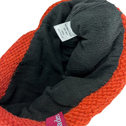 Agan Traders Women's 2026 Winter Mitten Hat Warm Fleece Lined Oversized Thick Chunky Slouchy From Nepal - color: Hat - Rust
